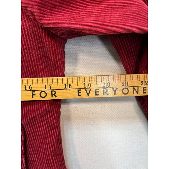 Mossimo Supply Co. Womens Double Breasted Corduroy Jacket Long Sleeve Size M Red - Picture 9 of 11